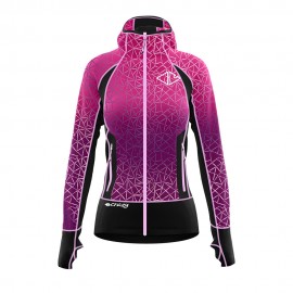 Crazy Maglia Trekking Oxygen Light Nero Fucsia Donna