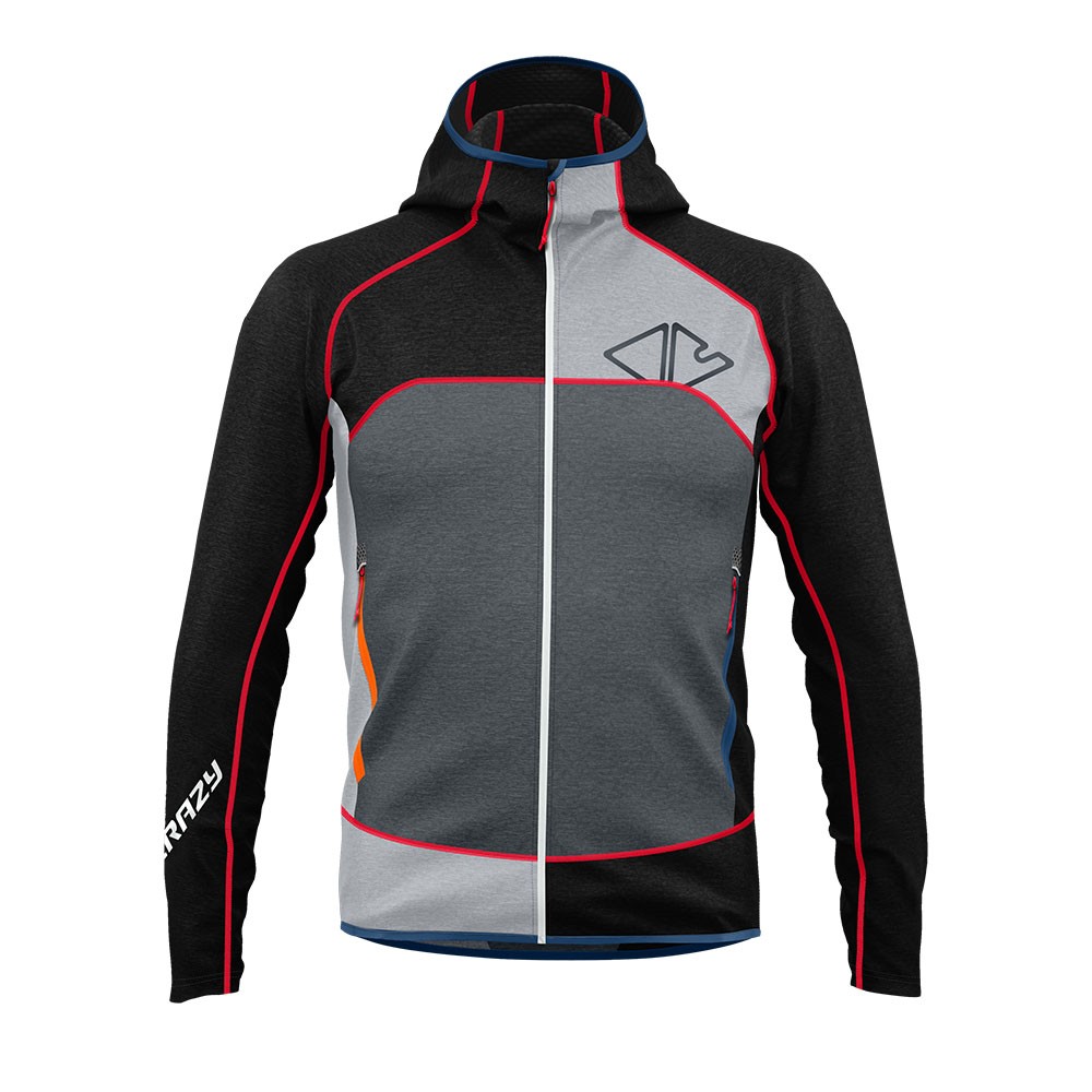 Crazy Maglia Trekking Resolution Grigio Nero Uomo S