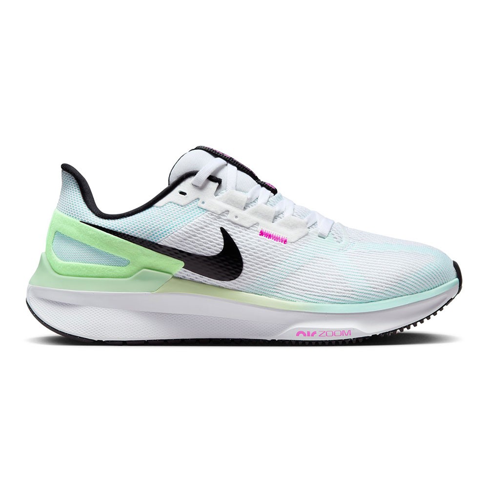 Nike Structure 25 Bianco Nero Verde - Scarpe Running Donna EUR 40,5 / US 9