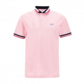 Sun 68 Polo Multistripe Rosa Uomo