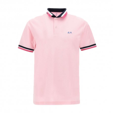 Sun 68 Polo Multistripe Rosa Uomo