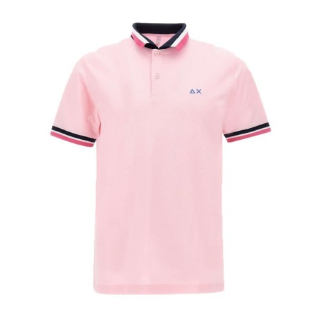 Sun 68 Polo Multistripe Rosa Uomo