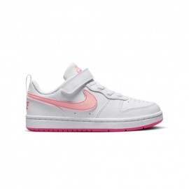 Nike Court Borough Low Recraft Ps Bianco Rosa - Sneakers Bambina