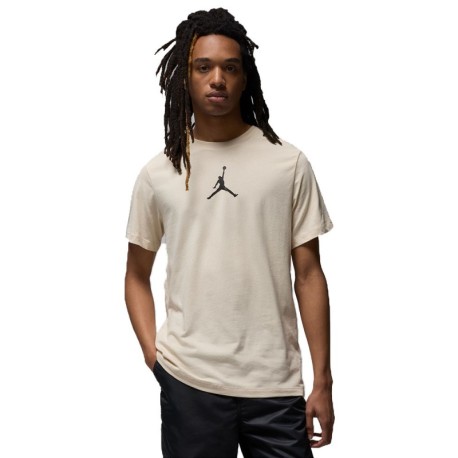 Nike Jordan T-Shirt Logo Centrale Beige Uomo