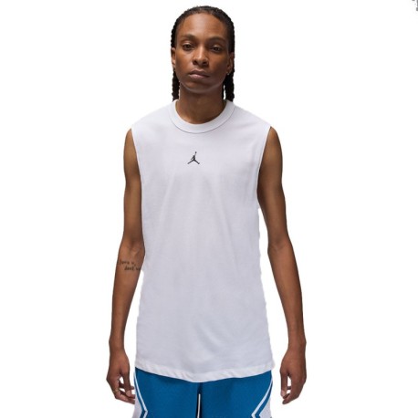 Nike Jordan Sport Canotta Logo Piccolo Bianco Uomo