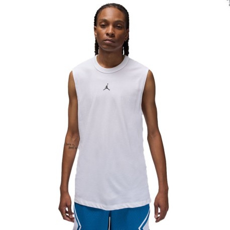 Nike Jordan Sport Canotta Logo Piccolo Bianco Uomo