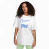 Nike T-Shirt Logo Over Bianco Donna