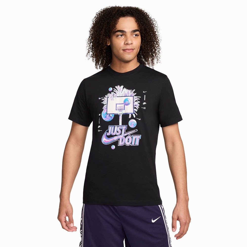 Nike T-Shirt Basket Nero Uomo L