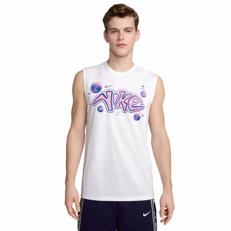 Nike Canotta Basket Bianco Uomo