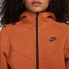 Nike Felpa Con Cerniera Tech Fleece Arancione Donna