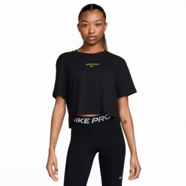 Nike Maglietta Palestra Crop Train Pro Nero Donna