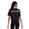 Nike Maglietta Palestra Crop Train Pro Nero Donna