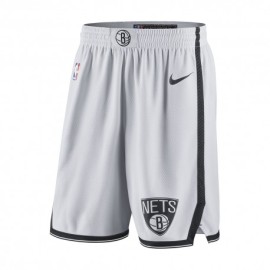 Nike Pantaloncini Basket Nba Nets Bianco Nero Uomo