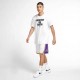 Nike Pantaloncini Basket Nba Lakers Association Bianco Viola Uomo