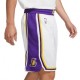 Nike Pantaloncini Basket Nba Lakers Association Bianco Viola Uomo