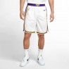 Nike Pantaloncini Basket Nba Lakers Association Bianco Viola Uomo