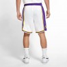 Nike Pantaloncini Basket Nba Lakers Association Bianco Viola Uomo