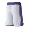 Nike Pantaloncini Basket Nba Lakers Association Bianco Viola Uomo