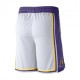 Nike Pantaloncini Basket Nba Lakers Association Bianco Viola Uomo