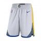 Nike Pantaloncini Basket Nba Warrior Association Bianco Giallo Uomo