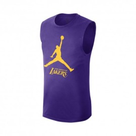 Nike Canotta Basket Nba Lakers Jordan Viola Giallo Uomo