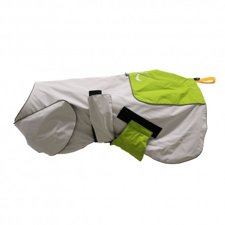 Axaeco Cappottino Per Cani Anti-Pioggia Windbreaker Lime Bianco