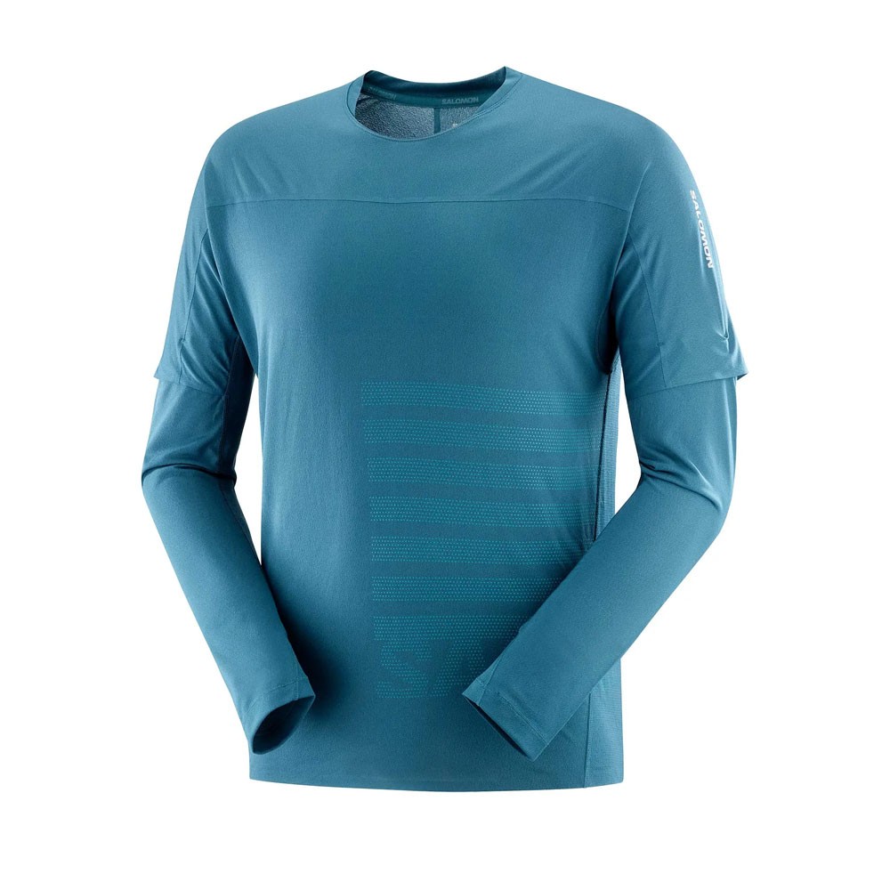 Salomon Maglia Trail Running Sense Aero Azzurro Uomo S