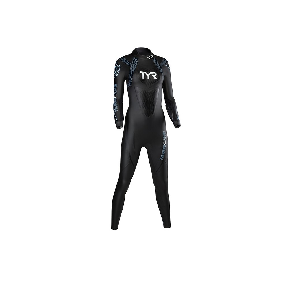 Image of Tyr Muta Triathlon C2 Hurricane Black/Light Blue S/M