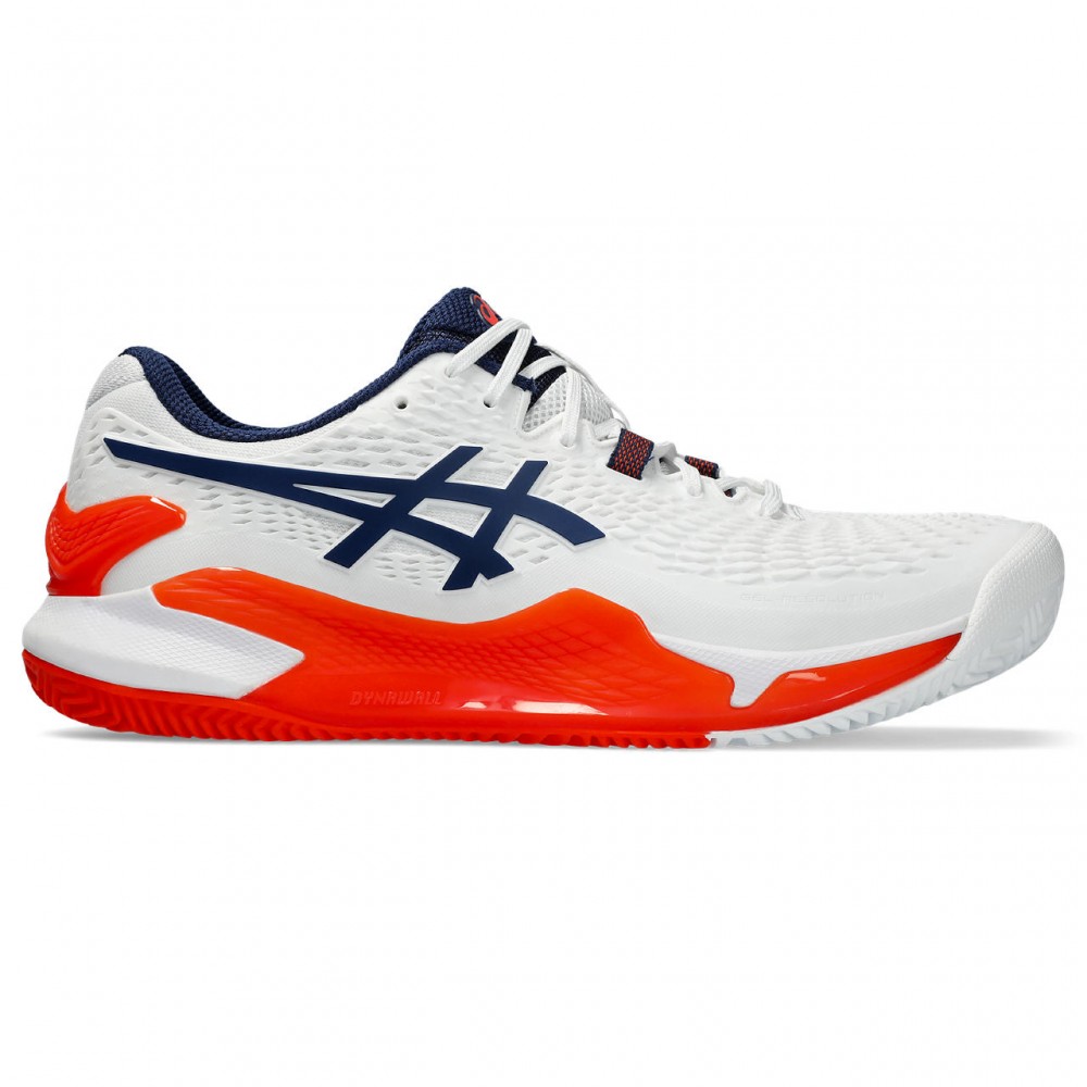 Image of Asics Tennis Gel-Resolution 9 Clay Bianco Arancio - Scarpe Da Tennis Uomo EUR 44,5 / US 10,5