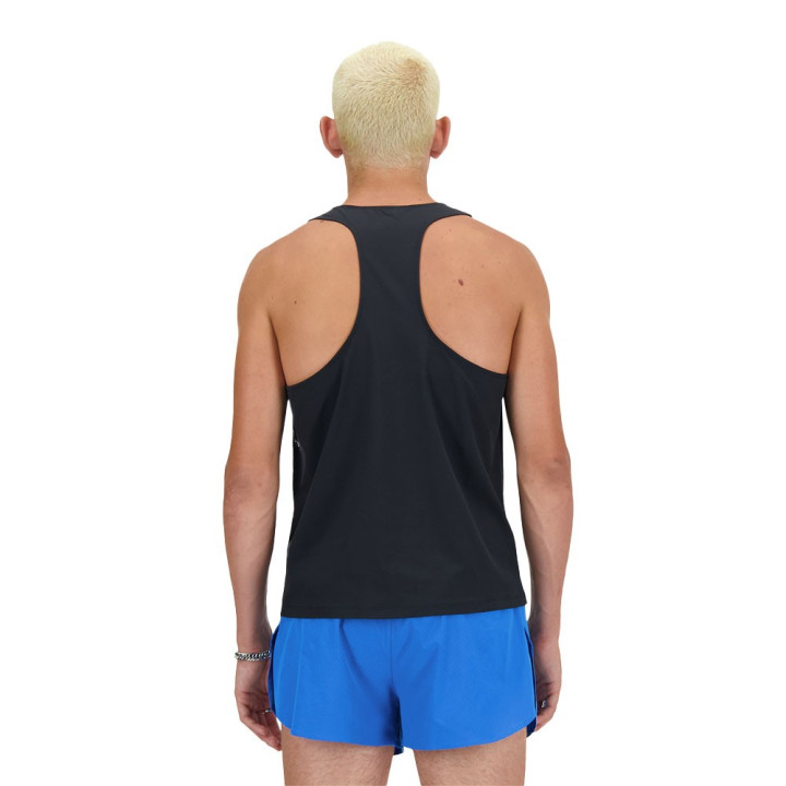 New Balance Canotta Running Athletics Racing Nero Uomo