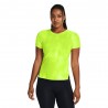 Under Armour Maglia Running Laser Wash High-Vis-Giallo Nero Donna