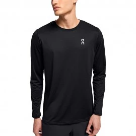 On Maglia Running Ml Core Nero Uomo