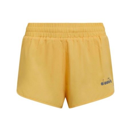 Diadora Pantaloncini Running Super Light 2,5" Giallo Sabbia Donna