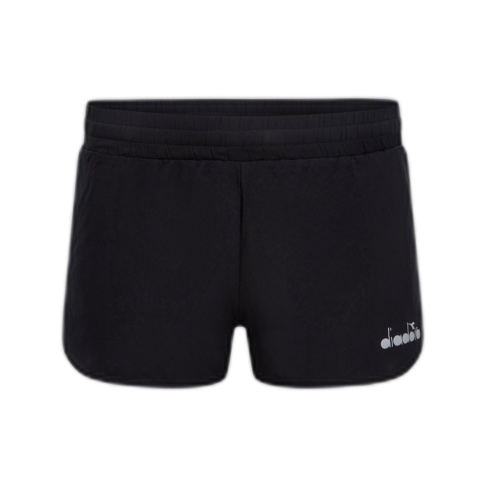 Diadora Pantaloncini Running Super Light Split 3" Nero Uomo S