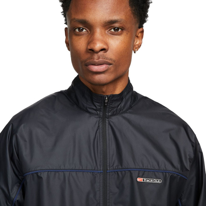 Nike Giacca Running Track Club Nero Blu Navy Bianco Uomo