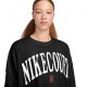 Nike Felpa Tennis Court Heritage Nero Donna