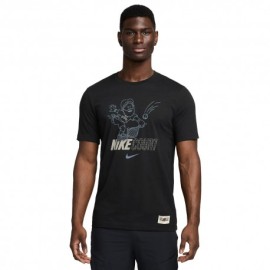 Nike T-Shirt Tennis Tennis Court Cotton Nero Uomo