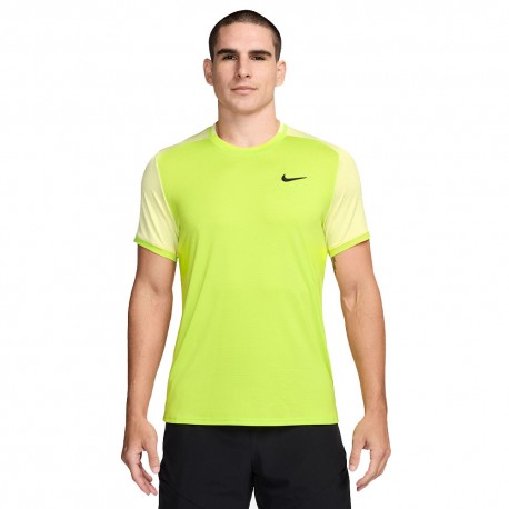 Nike T-Shirt Tennis Dri-Fit Advantage Cyber Life Lime Uomo