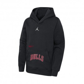 Nike Felpa Nba Con Cappuccio Bulls Nero Rosso Bambino