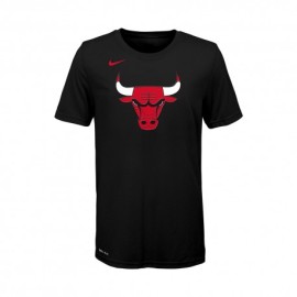 Nike Maglia Basket Nba Cotton Bulls Nero Rosso Bambino