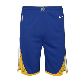 Nike Pantaloncini Basket Nba Warriors Blu Giallo Bambino