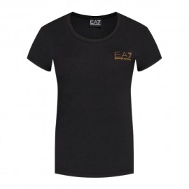 Ea7 T-Shirt Logo Cuore Nero Donna