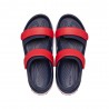 Crocs Cruiser Doppia Fascia Blu Rosso - Sandali Mare Bambino