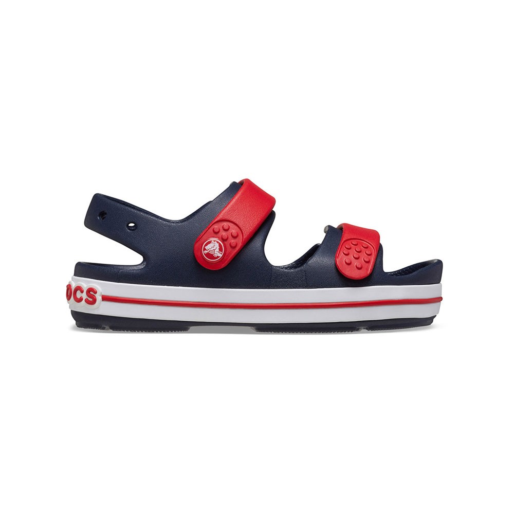 Crocs Cruiser Doppia Fascia Blu Rosso - Sandali Mare Bambino US 13 / EUR 30/31