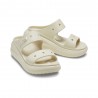 Crocs Crush Doppia Fascia Zeppa Crema - Sandali Mare Donna