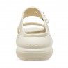 Crocs Crush Doppia Fascia Zeppa Crema - Sandali Mare Donna