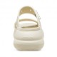 Crocs Crush Doppia Fascia Zeppa Crema - Sandali Mare Donna