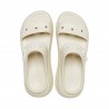 Crocs Crush Doppia Fascia Zeppa Crema - Sandali Mare Donna