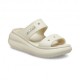 Crocs Crush Doppia Fascia Zeppa Crema - Sandali Mare Donna