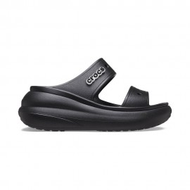 Crocs Crush Doppia Fascia Zeppa Nero - Sandali Mare Donna